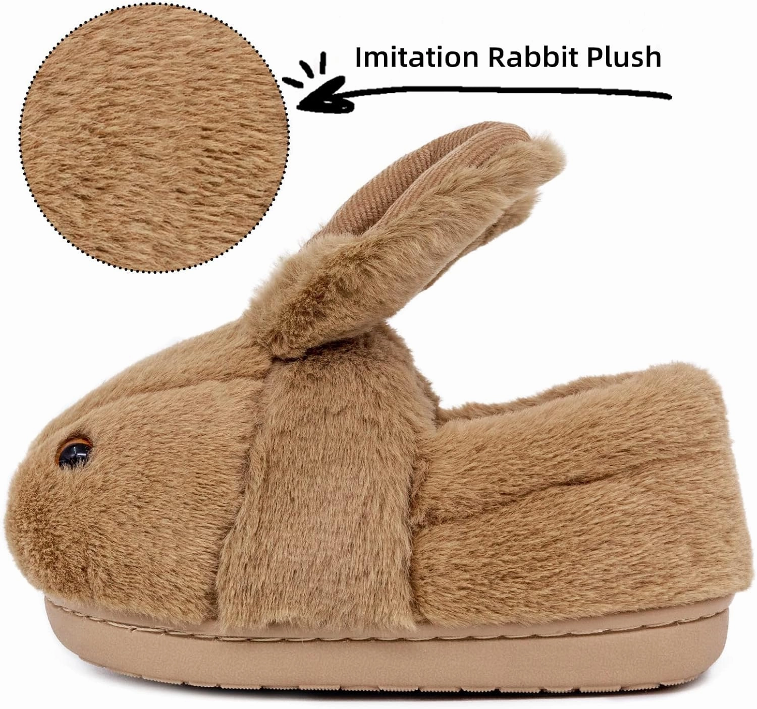 rosyclo Toddler Slippers Boy and Girl Bunny Slippers Plush Cute Non-Slip Warm Winter Shoes, Suitable for indoor and outdoor Kids Slippers
