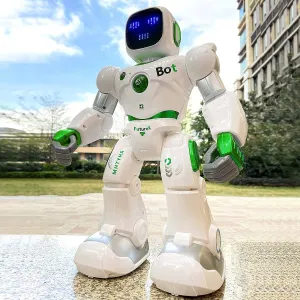 Ruko 1088 Large Robot Toys for Kids, Voice and App Control, Smart Remote Control Carle Robots, Programmable Interactive Music Girls Boys Toys, Gifts for Kids 4 5 6 7 8 9 Year Old, Green