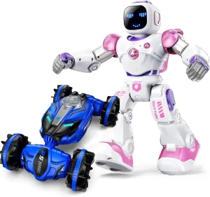 Ruko 1088 Smart Pink Robot and Q150 Amphibious Remote Control Car