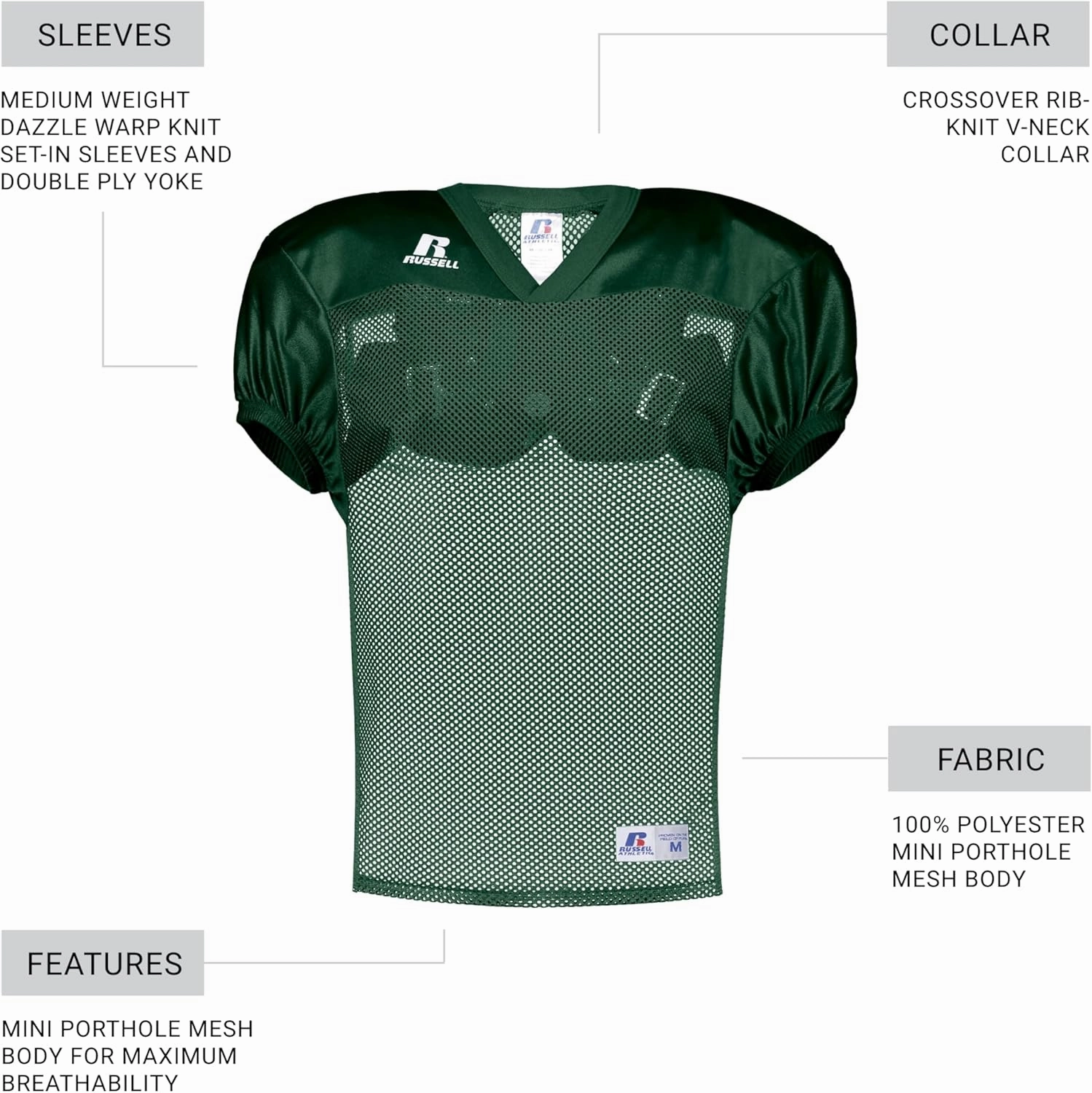 Russell Athletic Boys Youth Stock Practice Jersey