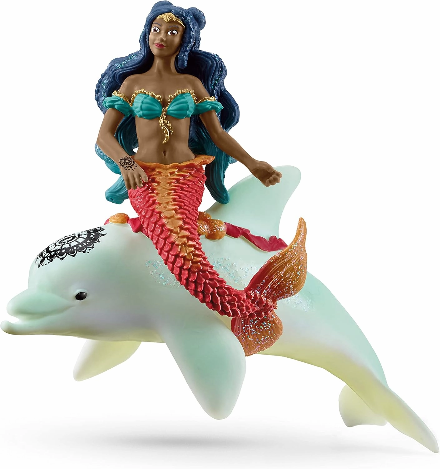 Schleich bayala, Mermaid Toys for Girls and Boys, Mermaid Isabelle Figurine with Toy Dolphin, Ages 5 