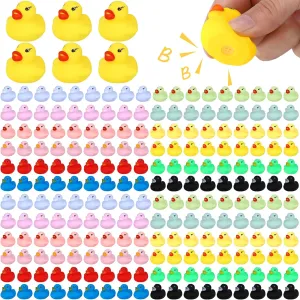 Seematn 600 Pieces Mini Rubber Duck in Bulk Bath Toys Set Bulk Mini Colorful Ducks Baby Shower Toy Birthday Party Decorations Favors Gift Summer Beach Pool Activity Carnival Game