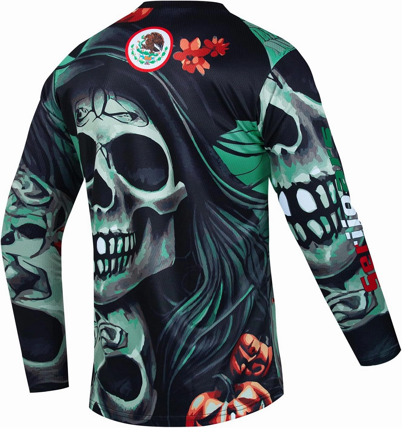 Serijoars Racing Men's Long Sleeve Off-Road Cycling Jersey Mountain Bike MTB Jersey Downhill&Motocross Shirts