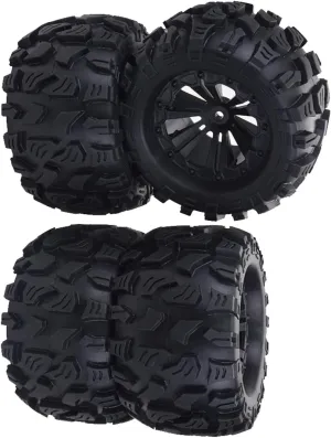 Set of 4 Car Toy Wheels 1/10 Scale Foam Replacement for Boys and Girls Handmade Mini Vehicle Wheel