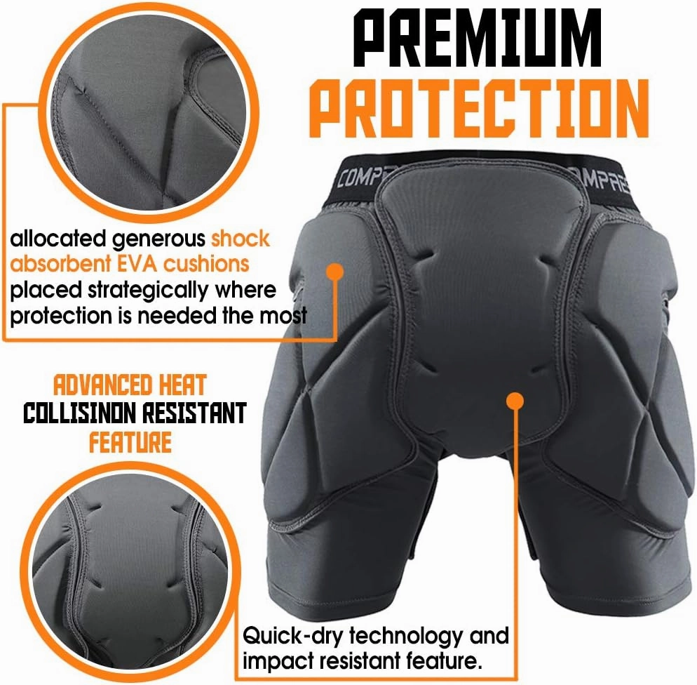 Shinestone Protective Padded Shorts Detachable Pants