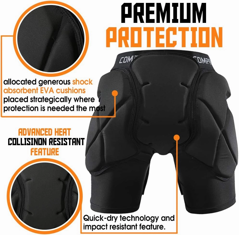 Shinestone Protective Padded Shorts Detachable Pants