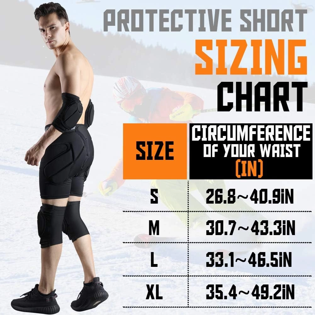 Shinestone Protective Padded Shorts Detachable Pants