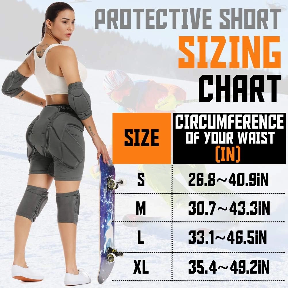 Shinestone Protective Padded Shorts Detachable Pants