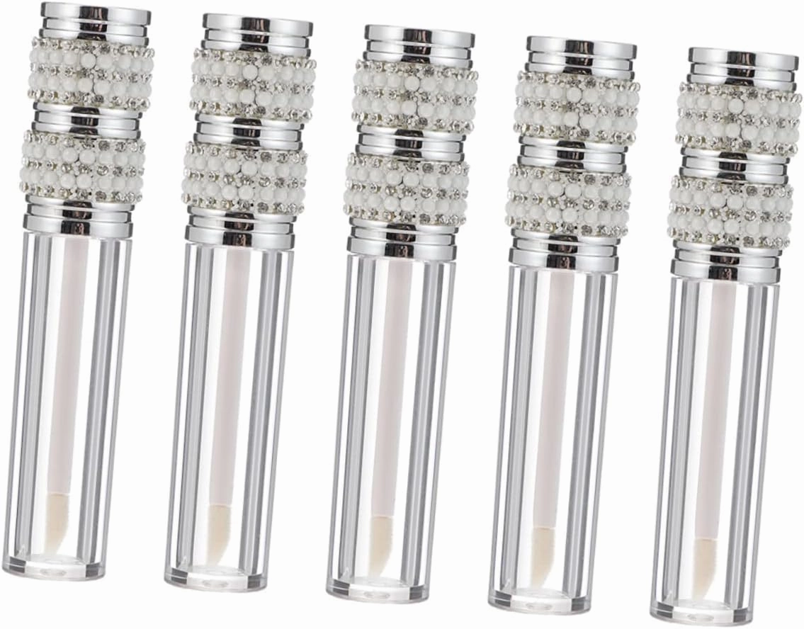 Simple Lip Gloss Container Set Pcs Rhinestone Lipstick Bottles Leak for Lip Liquid Storage