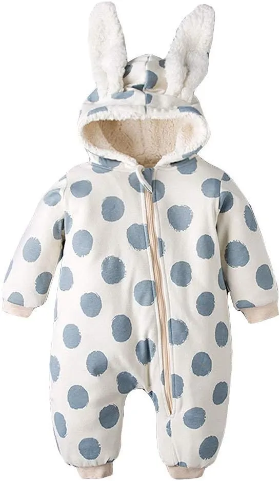 Simplee kids Baby Infant Boy Girl Winter Warm Snowsuit Outwear Newborn Hooded Footed Romper Jumpsuit for 0-18 Months