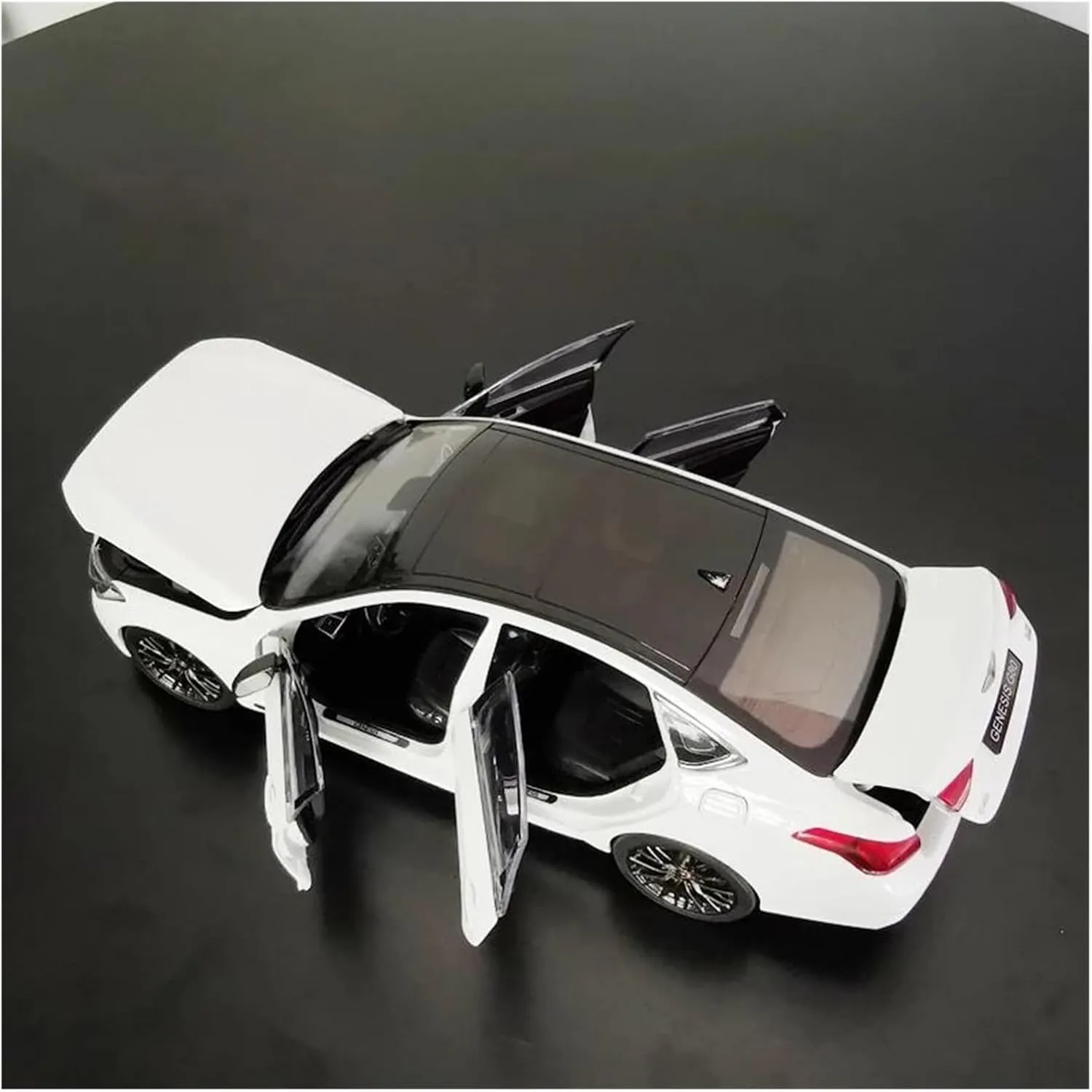 Simulation Car Model 1:18 for Genesis G80 Sedan Simulation Diecasts Alloy Car Model Collectible Ornaments Mini Vehicles Toys(Black)
