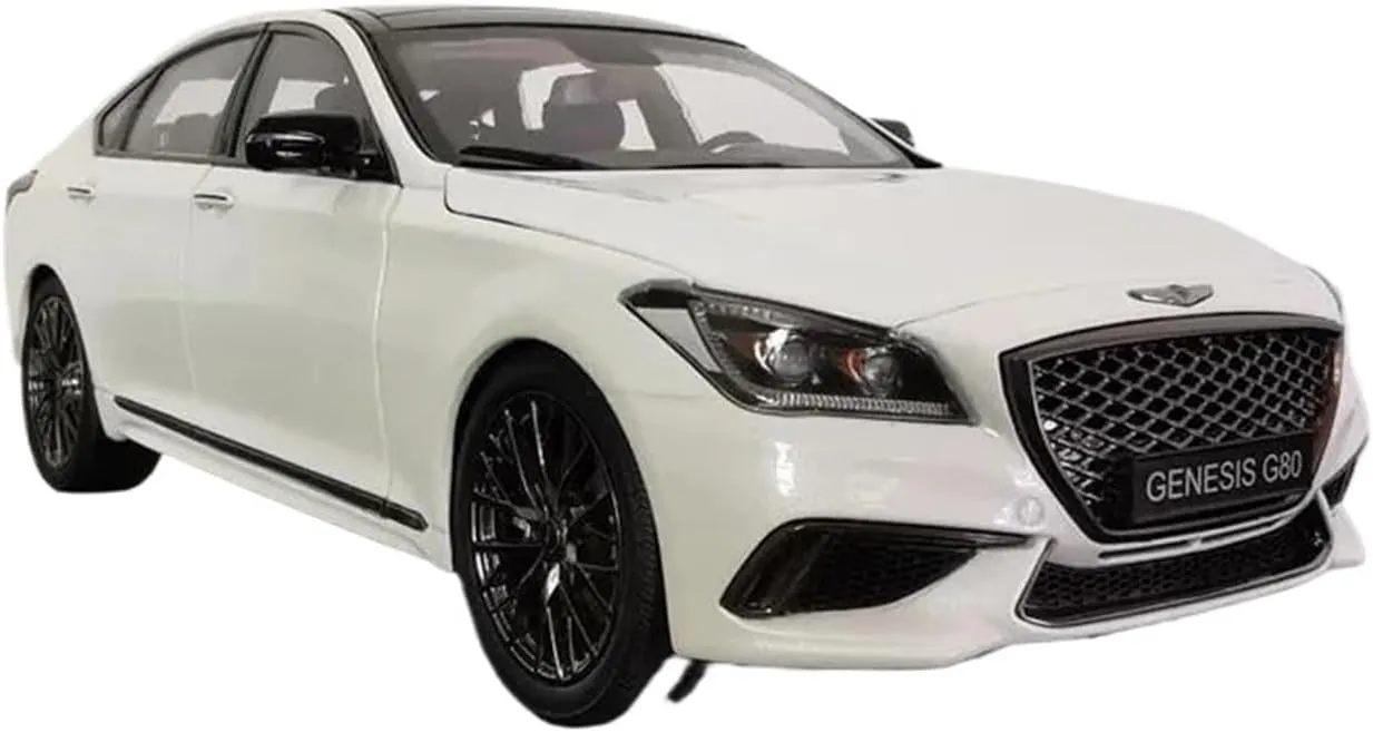 Simulation Car Model 1:18 for Genesis G80 Sedan Simulation Diecasts Alloy Car Model Collectible Ornaments Mini Vehicles Toys(Black)