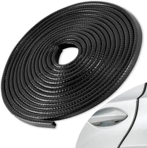 SINGARO 49Ft (15M) Car Door Edge Guard, No Glue Car Door Entry Guard Protective Strip, Rubber Edge Trim Car Door Protector, Applicable to Car, Truck, SUV and ATV, Car Exterior Accessories（Black）