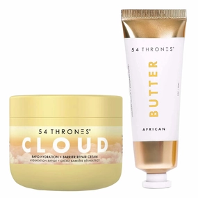 Slather   Seal Mini Set, Mini Barrier Repair Cloud Cream & Skin Repair Cream   Mini African Beauty Shea Butter, Moisturizing Body Butter for Women, Ugandan Vanilla   Ethiopian Honey