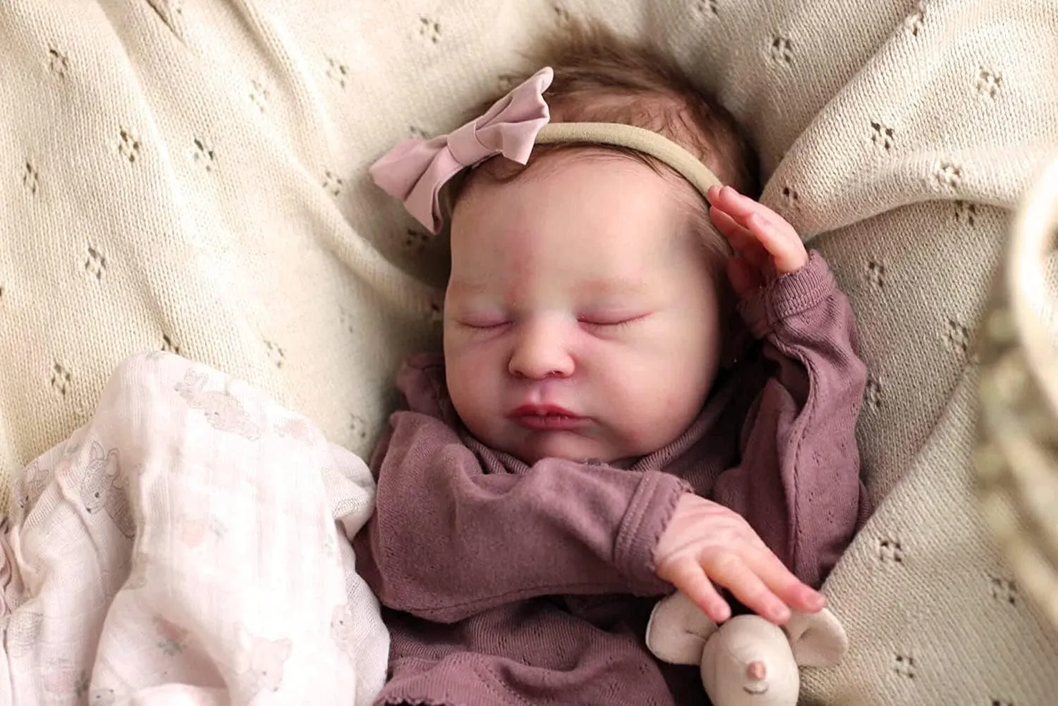 Sleeping Reborn Baby Dolls 19 inch Baby Doll Boy Real Life Toddler Girl Toy, Realistic Newborn Babies Soft Silicone Weighted Body Baby Doll Handmade Children Gifts