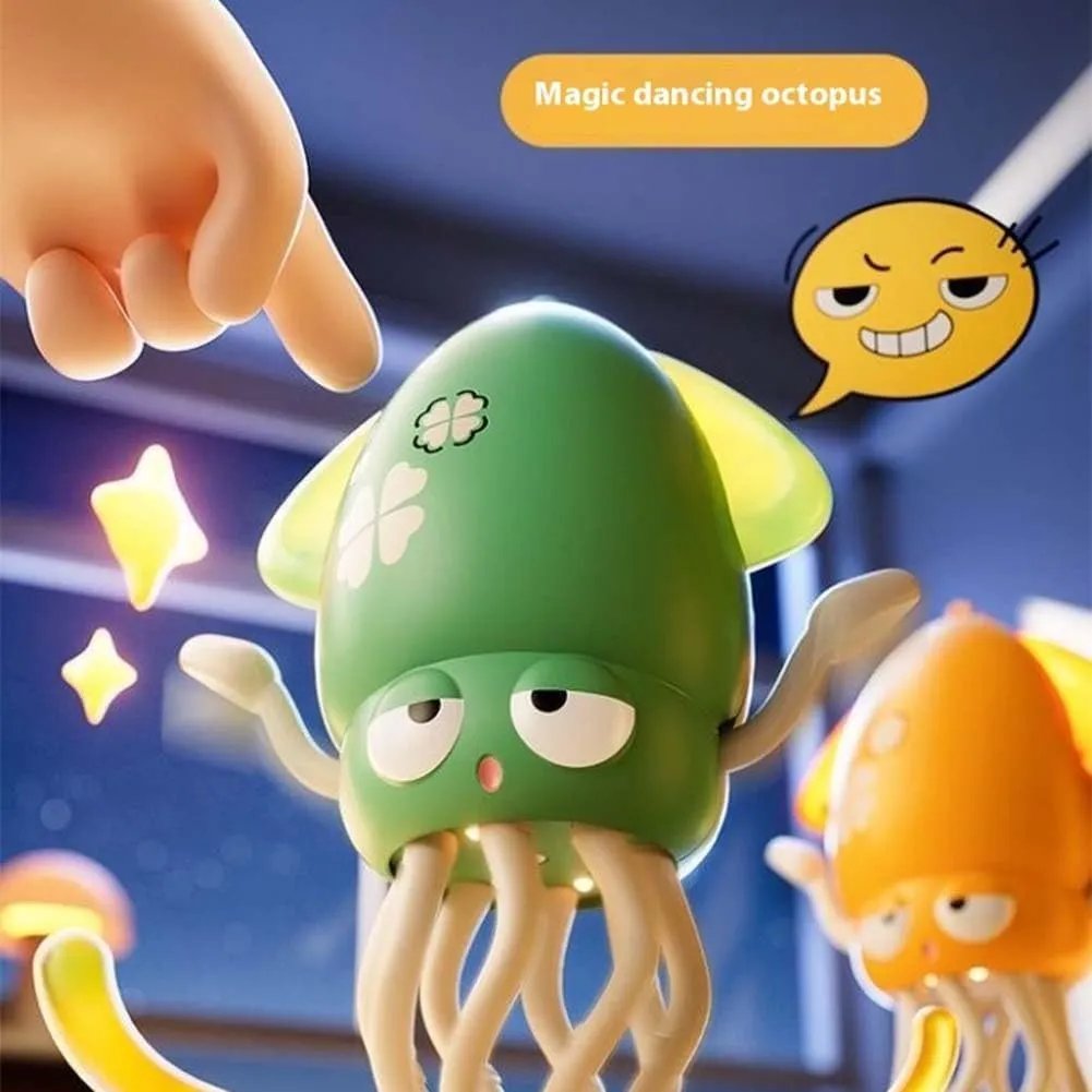 Smart Tentacle Explorer, Wiggly Wonder Octopus, Playful Octopus Toy, Dancing Squid, Magical Electric Induction Magic Dancing Octopus Octopus Automatic Obstacle Avoidance Prank Funny(Pink,with Rod)