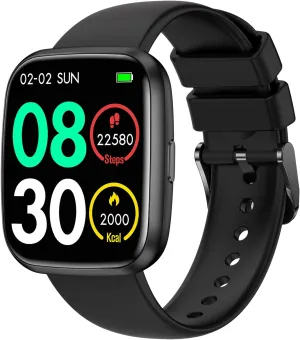 Smart Watches for Men/Women, 1.75" Bluetooth Call, AI Voice Smartwatch, 24/7 Heart Rate Monitor, Blood Pressure/SpO2/Sleep Tracker, IP68 Waterproof, 100  Sports Fitness Tracker for Android iOS Black