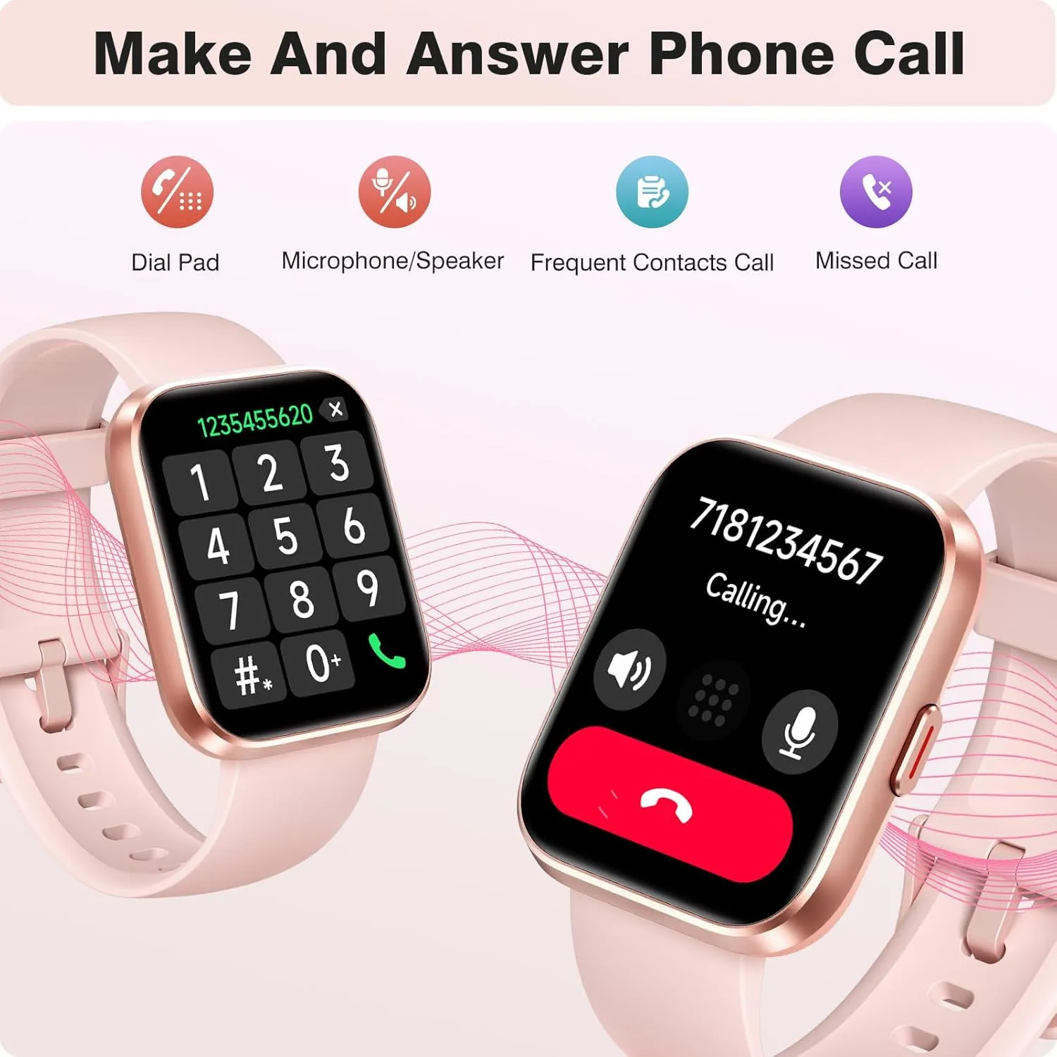 Smart Watches for Women Android iPhone, [1.8'' HD Screen] Smartwatch Alexa Built-in Fitness Tracker Watch with Bluetooth Calls, IP68 Waterproof, Heart Rate/Sleep/SpO2 Monitor, 110 Sports Mode