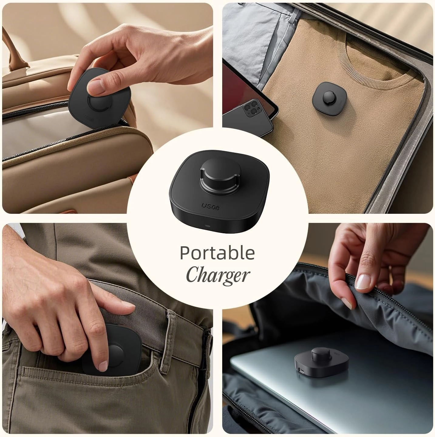 Smart Ring Charging Size 8, Compatible with Oura Ring Gen3 Charger, Fast Charging Dock and USB-C Cable, Charger for Smart Ring (Black)