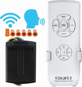 Smart WiFi Ceiling Fan Remote Control Kit Universal Small Size Receiver 12 Hours Countdown Timing 4 Speeds Compatible with Echo Alexa Google Assistant Replacement of Hampton Bay Harbor Breeze Hunter