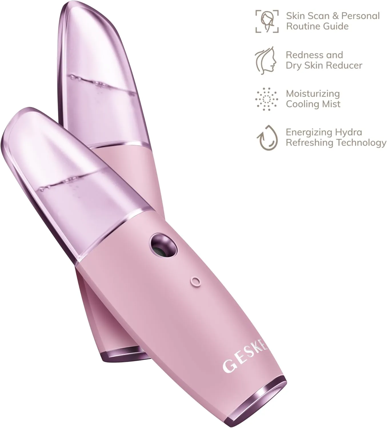 SmartAppGuided™ Facial Hydration Refresher | 4 in 1 | Water Atomizer | Moisturizing Spray Machine | Face Mister | Humidifier for Natural Glow | Reduce Redness & Dry Skin