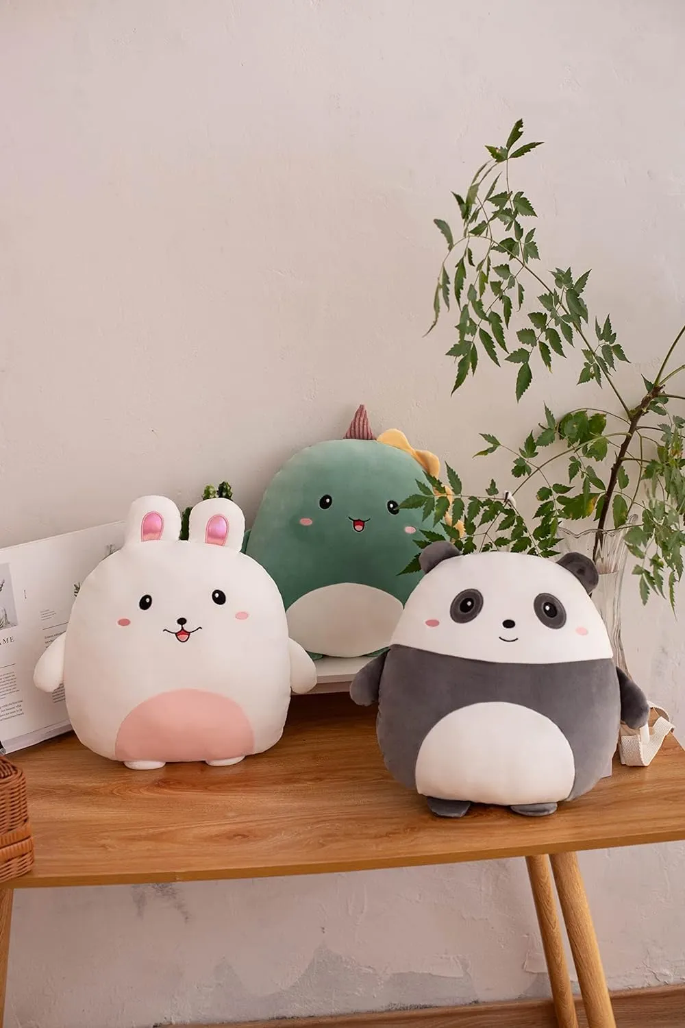 Soft Bunny Plush Hugging Pillow Cute White Rabbit Stuffed Animal Plushies Toy Bunny Rabbit Kids Stuffed Animals Plush Toys for Birthday, Valentine, Christmas 12 Inch