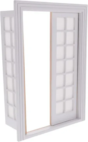 Sosoport Wooden Mini Door Accessory Set for Dollhouse Miniature Fairy Door and Windows