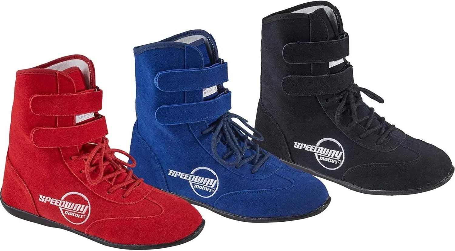 Speedway Motors Red Hightop Racing Shoes, 9.5, SFI 3.3/5, Flexible Leather