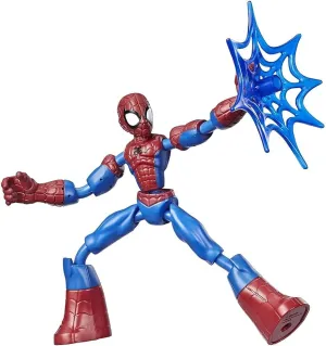 Spider-Man Marvel Bend and Flex Action Figure, 6-inch Flexible Toy, Includes Web Accessory, Ages 4 and Up