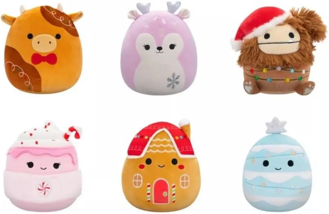 Squishmallows 2024 Christmas Squad 5" Assortment A Mini Plush Dolls (Set of 6)