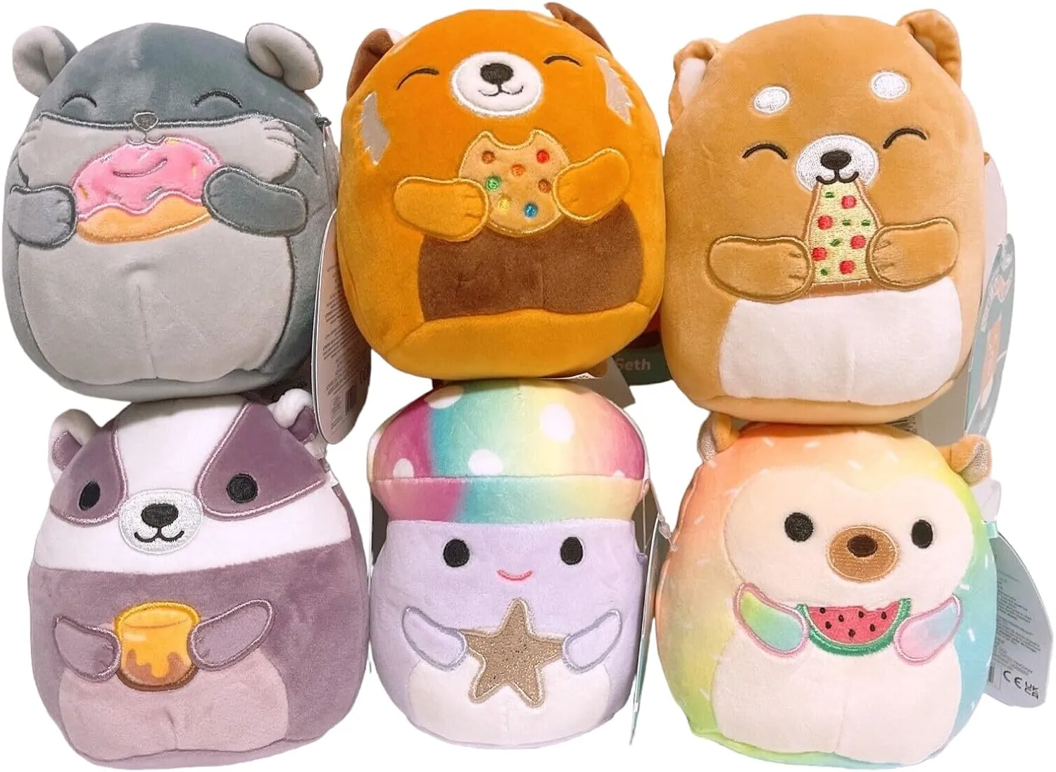 Squishmallows Kellytoy 5" Mini Assorted Animal Squad Set of 6 Plush Toy (I Got That Squad)