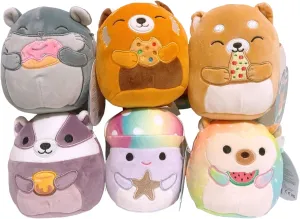 Squishmallows Kellytoy 5" Mini Assorted Animal Squad Set of 6 Plush Toy (I Got That Squad)