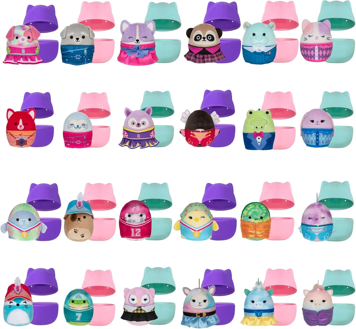 Squishmallows Squishville Series 10 Mini Mystery Plush (3 Pack) Official Jazwares Plush - Collectible Soft & Squishy Blind Capsules - Styles May Vary - Gift for Boys, Girls & Kids