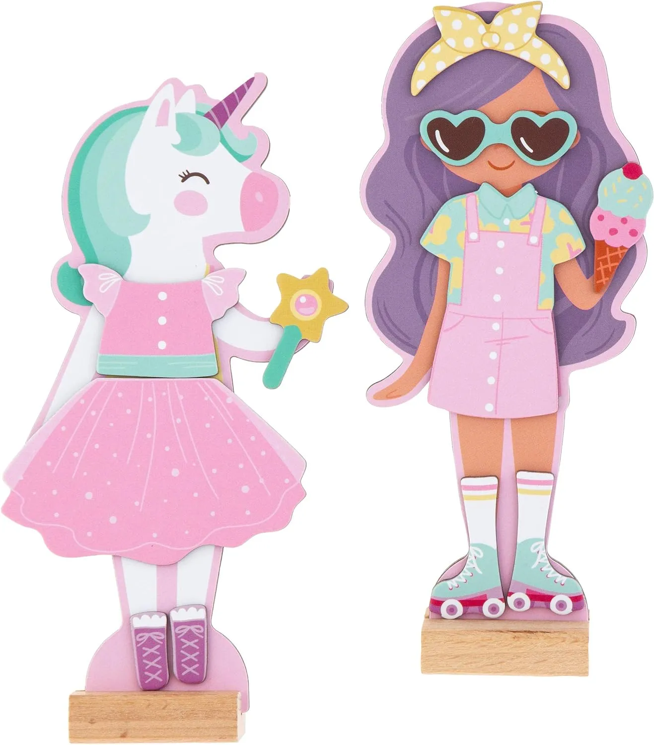 Stephen Joseph, Magnetic Dress Up Doll Unicorn and Princess