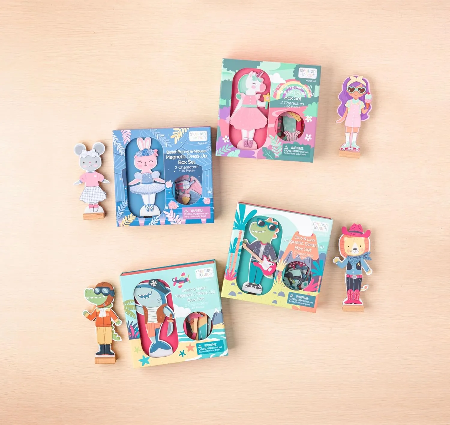Stephen Joseph, Magnetic Dress Up Doll Unicorn and Princess