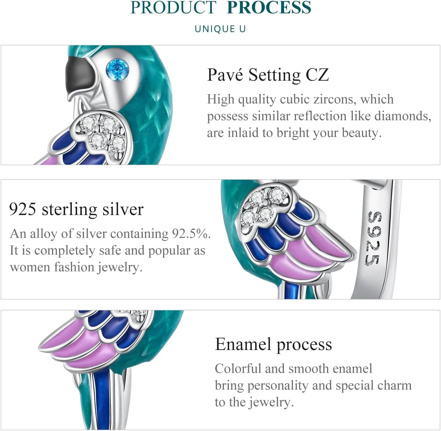 Sterling Silver Earrings VOROCO Cubic Zirconia White Gold Plated Colorful Huggie Small Hoop Earrings, Cute Butterfly Cat Hypoallergenic Earring For Women Jewelry Gifts