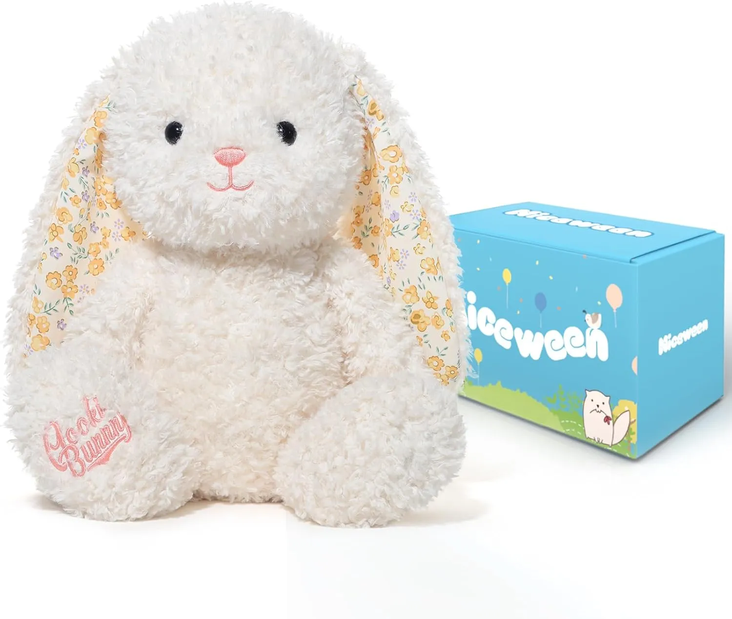 Stuffed Animals Bunny Plush Toys 15 inches Soft and Comfort Rabbit Plush Toy Gift for Kids, White