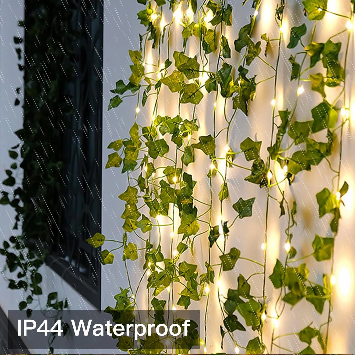 suddus Vines with Light for Bedroom, 200 LED Fairy Lights with Vines, Ivy Curtain Lights for Dorm, Wedding, Party, Wall, Indoor, Outdoor Decor, 6.5ft x 6.5ft