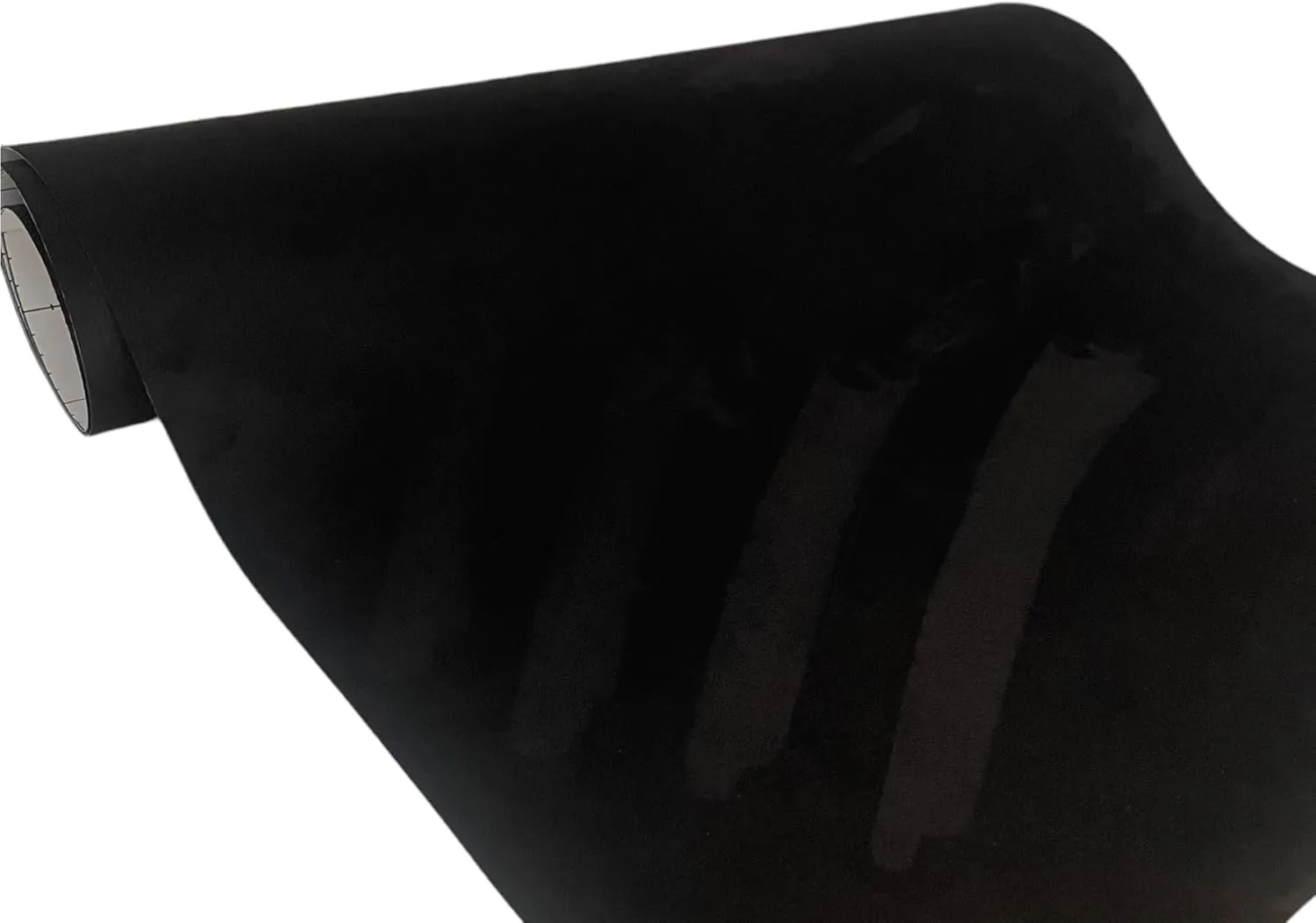 Suede Fabric Wrap - Self Adhesive Film Sticker 16 x 55 Inches Silky Decal Sheet for Car Interior Furniture Upholstery DIY Elastic Stretch Peel and Stick Black