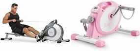 Sunny Health & Fitness Magnetic Rowing Machine Rower with 8-Level ResistanceSunny Health & Fitness (Pink) Under Desk Smart Mini Pedal Exerciser
