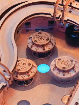 Super Challenge Robotime 3D Pinball Machine Puzzle Amusing Table Game Mechanical Wooden Model Building