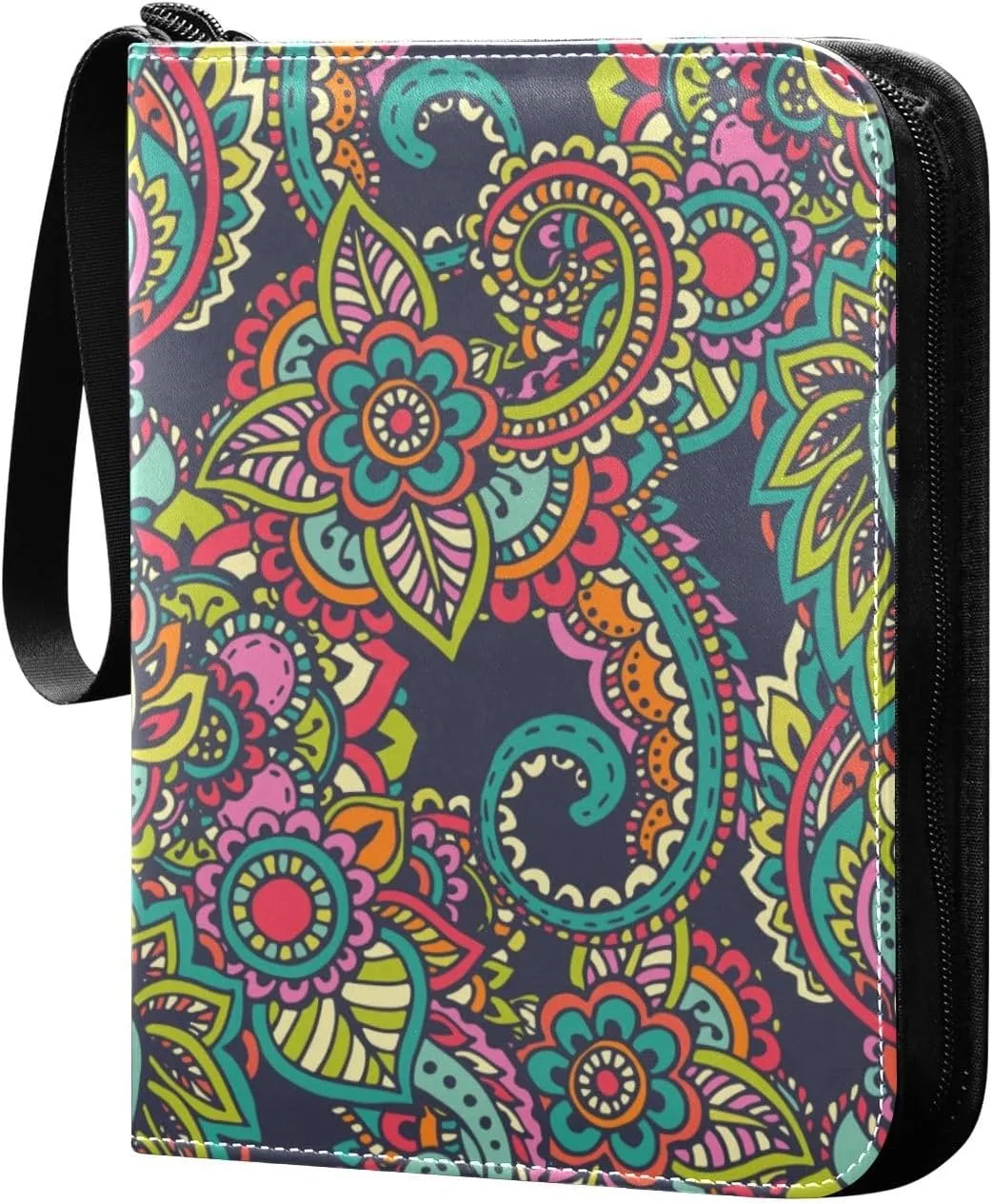susiyo Colorful in Oriental Indian Style Card Binder 400 Pockets Cute Trading Football Collectible Card Albums