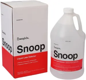 Swagelok Snoop Liquid Leak Detector, 1 Gallon Bottle (3.8L), Sniffs Out Small Hard to Reach Automotive Leaks with Sustained Bubbling Action, 27 to 200°F (–2 to 93°C), PN: MS-Snoop-GAL