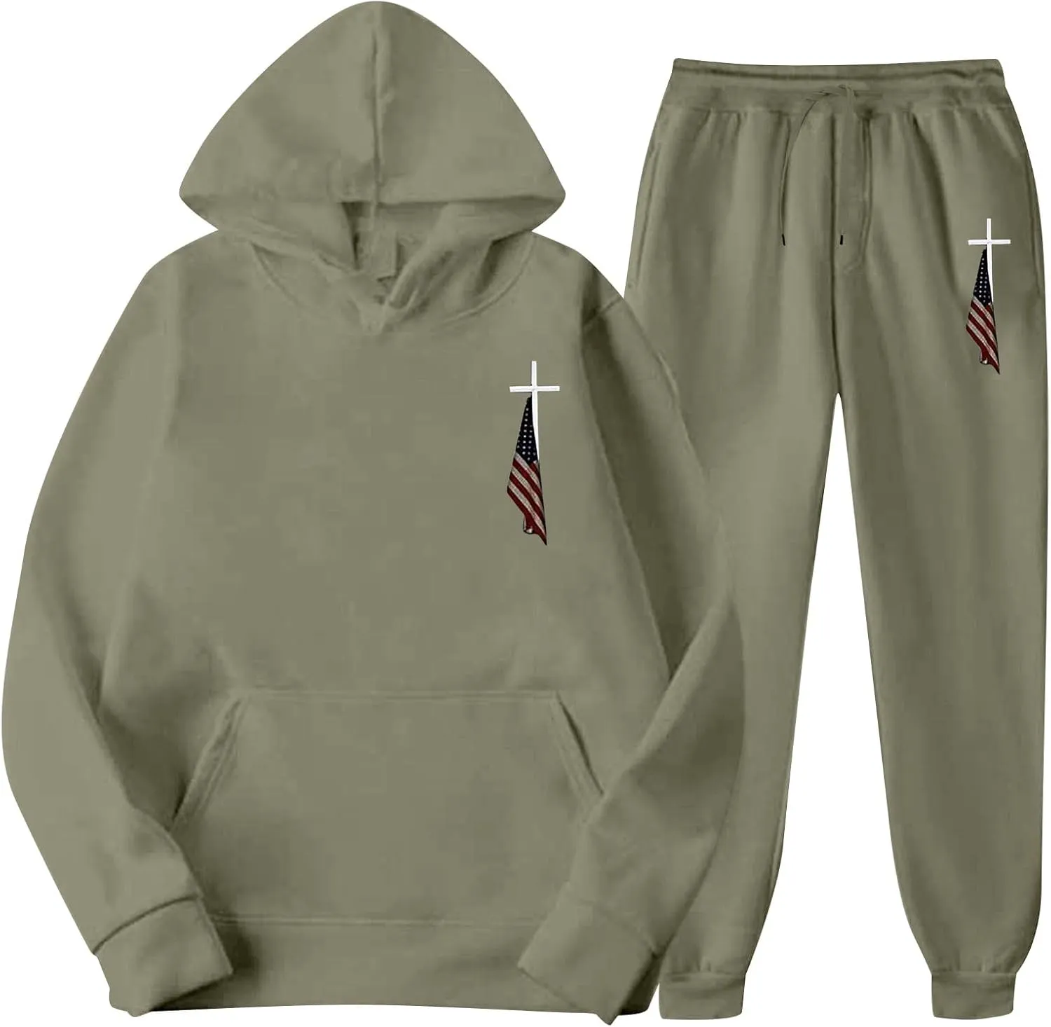 Sweat Suits for Men 2 Piece Hoodie Sweatsuit Sets Long Sleeve Hooded Sweatshirts and Sweatpants Sets Sports Suit