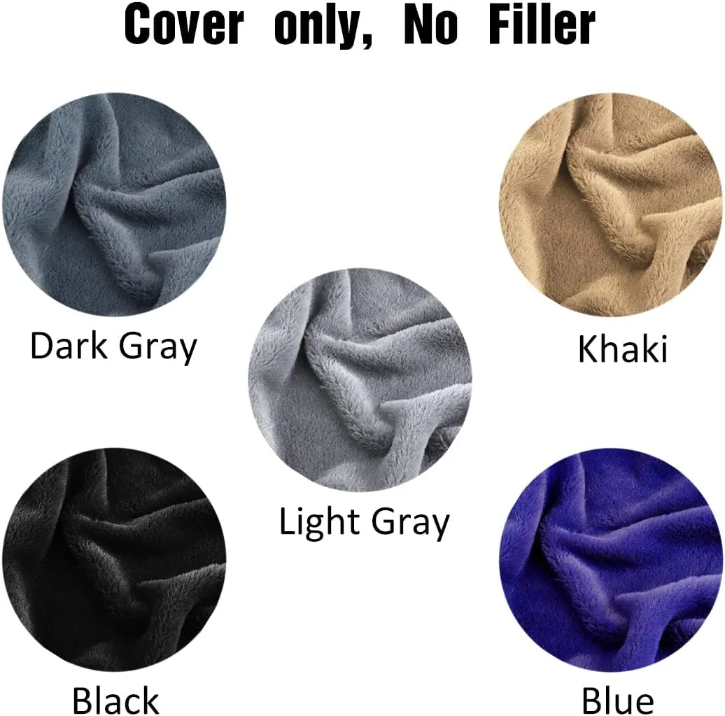 Taotique 6FT Giant Bean Bag Chair Cover (Cover only, No Filler) Soft Faux RH Fur Sofa Bed Washable Bean Bag Couch Cover for Adult and Kids with Liner