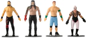 TCG Toys FleXfigs: WWE Superstars - 4 Character Pack - Wrestler Articulated Action Figures, Flex It - Pose It!, Collectible Toy Miniatures, Licensed, Kids 3 