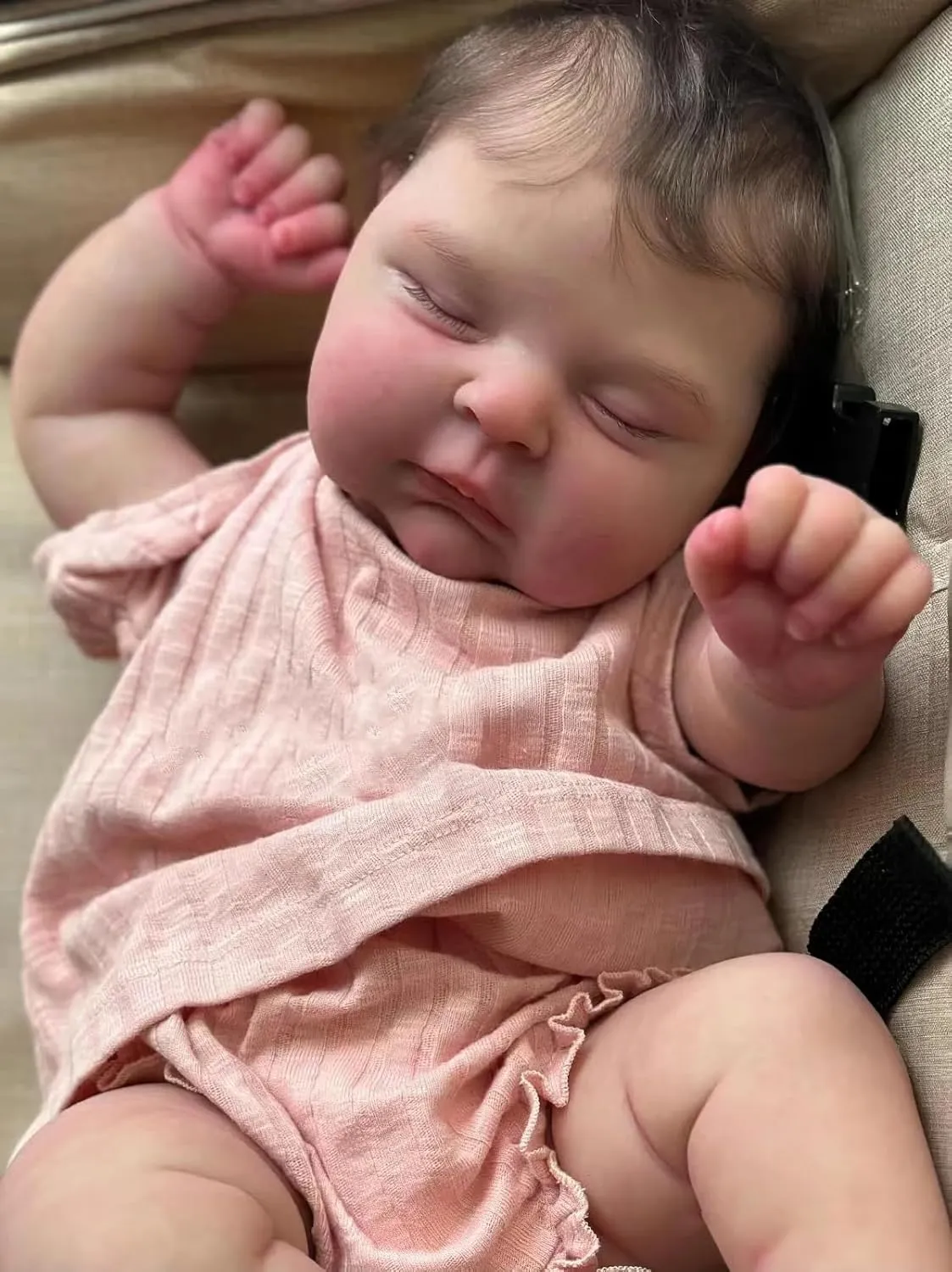 TERABITHIA Real Life Reborn Baby Dolls Crafted in Cuddly Cloth Body and Vinyl Limbs - 19Inches Sleeping Realistic Newborn Girl Dolls That Look Real and Feel Real