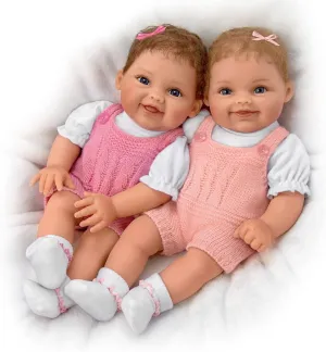 The Ashton-Drake Galleries So Truly Real Collector's Edition Twin Baby Dolls Set by Ping Lau, Lifelike RealTouch Vinyl, Poseable with Weighted Cloth Body