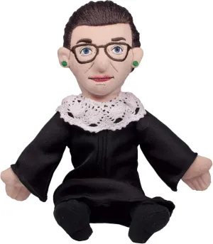 The Unemployed Philosophers Guild Ruth Bader Ginsburg Doll - 12" Soft Stuffed Plush Little Thinker
