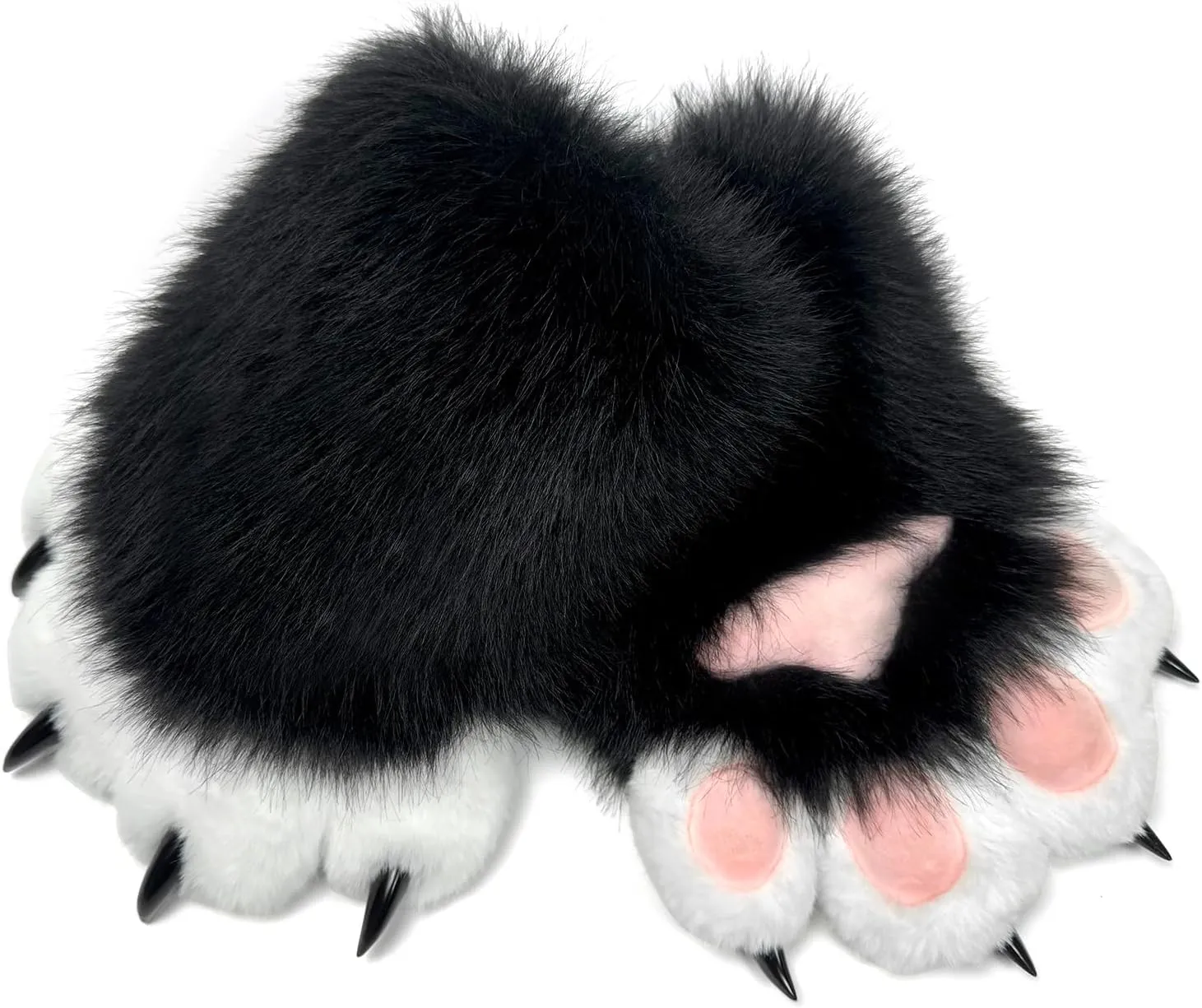 Therian Paws With Claws Faux Fursuit Cat Paw Gloves Fox Wolf Claw Gloves Halloween Furry Costume Accessories